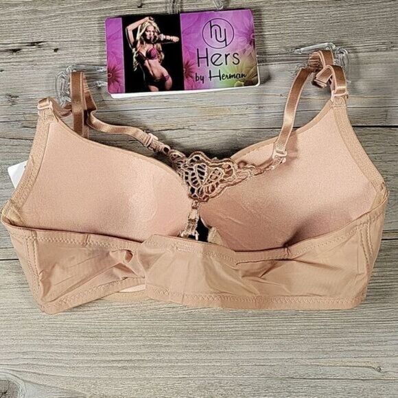 Hers by Herman Tan Racerback Bra Sz 34C - Picture 4 of 6